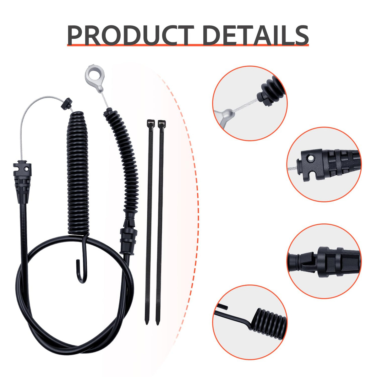 Qissiq premium lawn mower cable replacement boosts smooth deck operation.