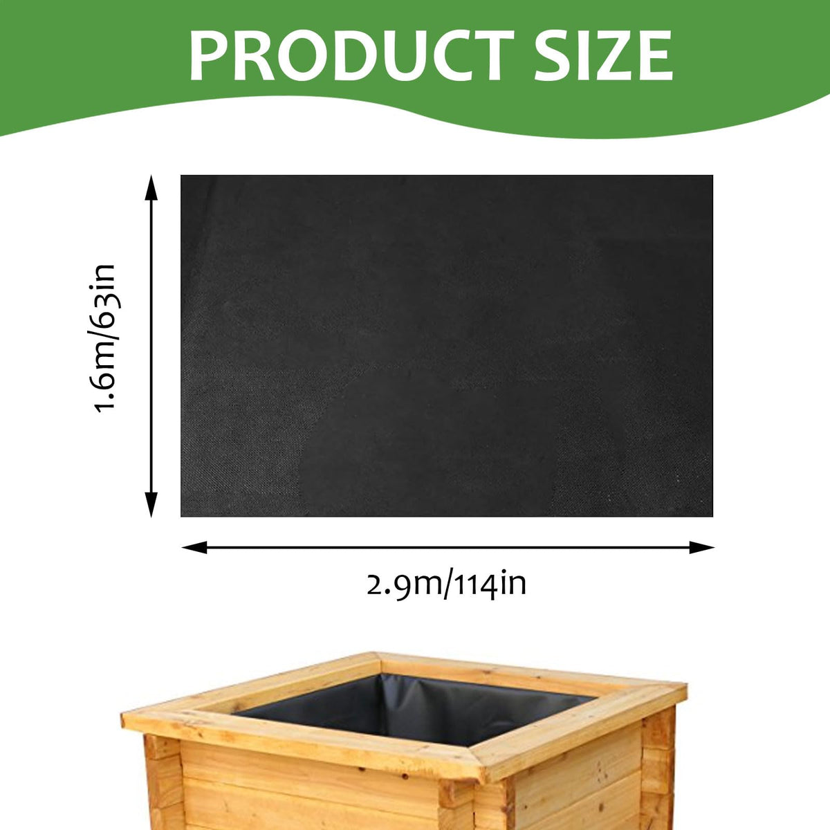Qivine waterproof liner close-up highlighting drainage and soil retention