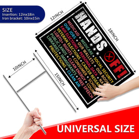 Qiyeyeye double sided protest sign 18x12 inches for versatile outdoor displays.
