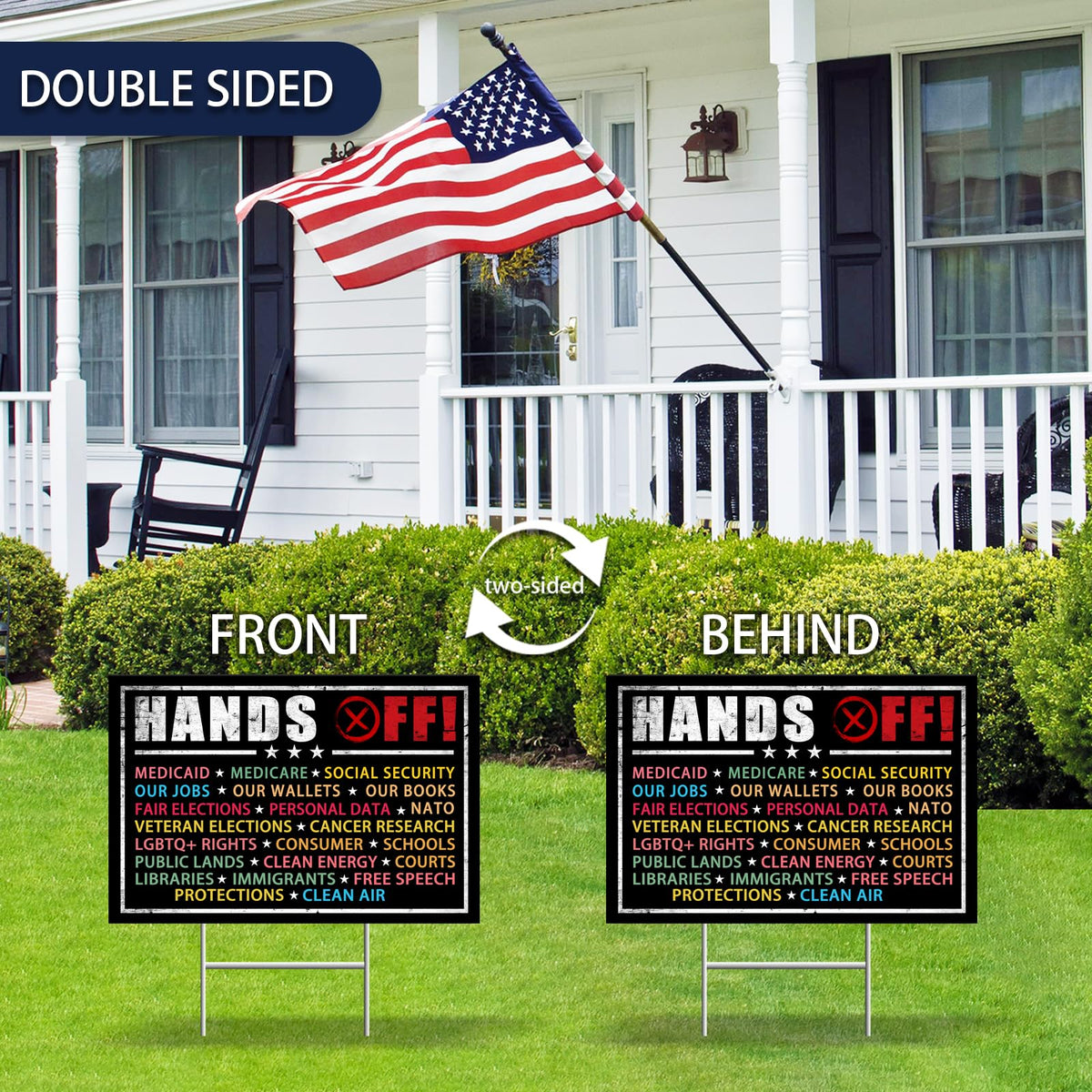 Qiyeyeye weatherproof corrugated plastic sign withstands rain and sun outdoors.