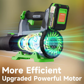 QIYORL 560CFM 160MPH air output powers leaves and debris removal