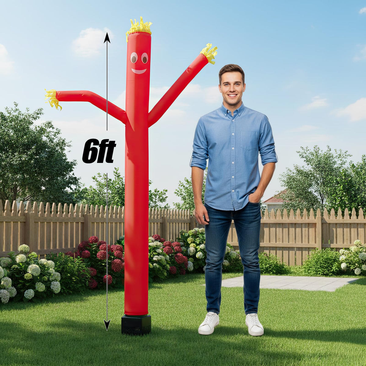 QIZRON 6ft inflatable with spotlight boosts visibility at events