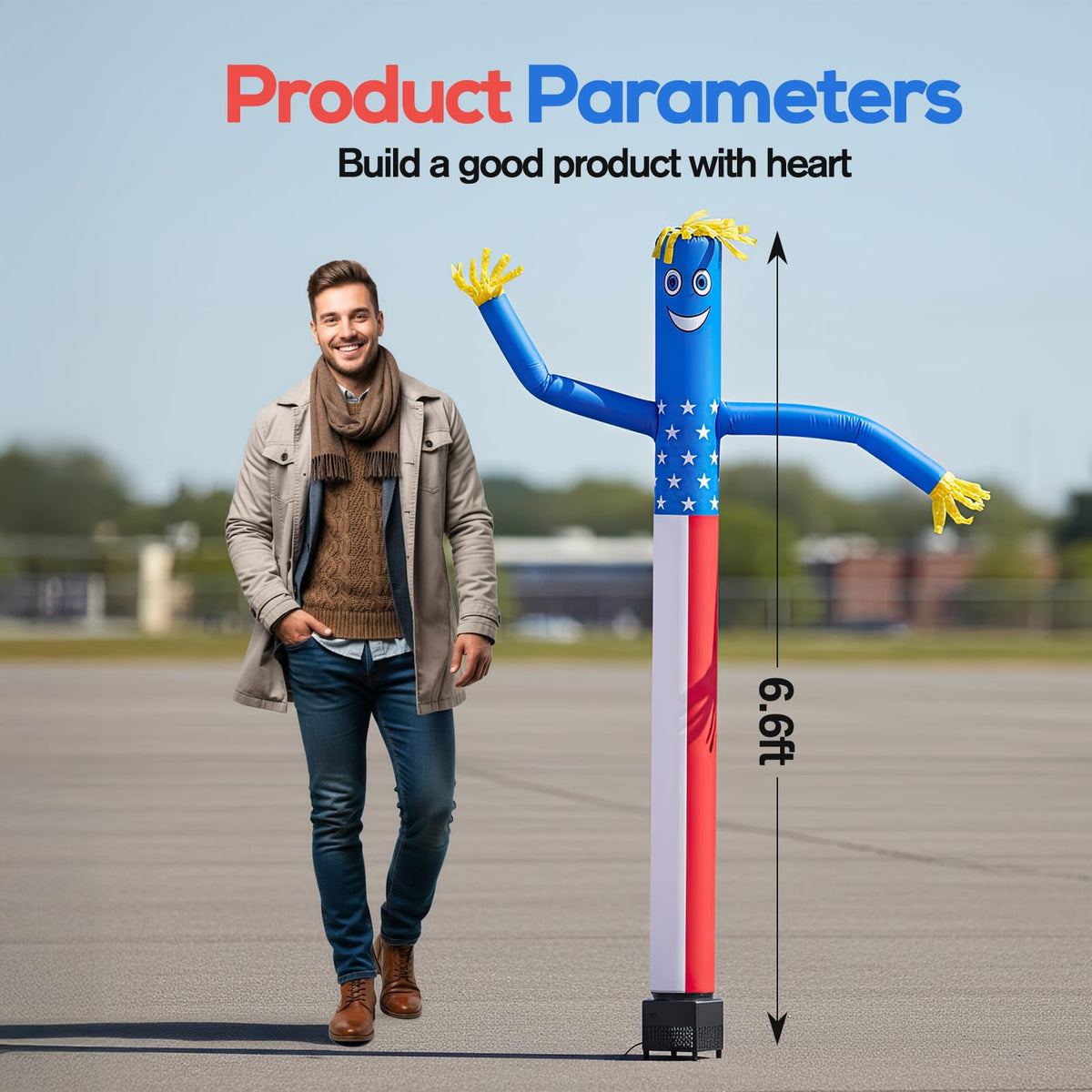 QIZRON durable oxford-material inflatable figure designed for repeated outdoor use