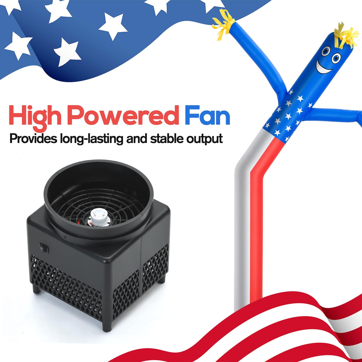 QIZRON spotlight LED waving-tube man for day and night promotional impact