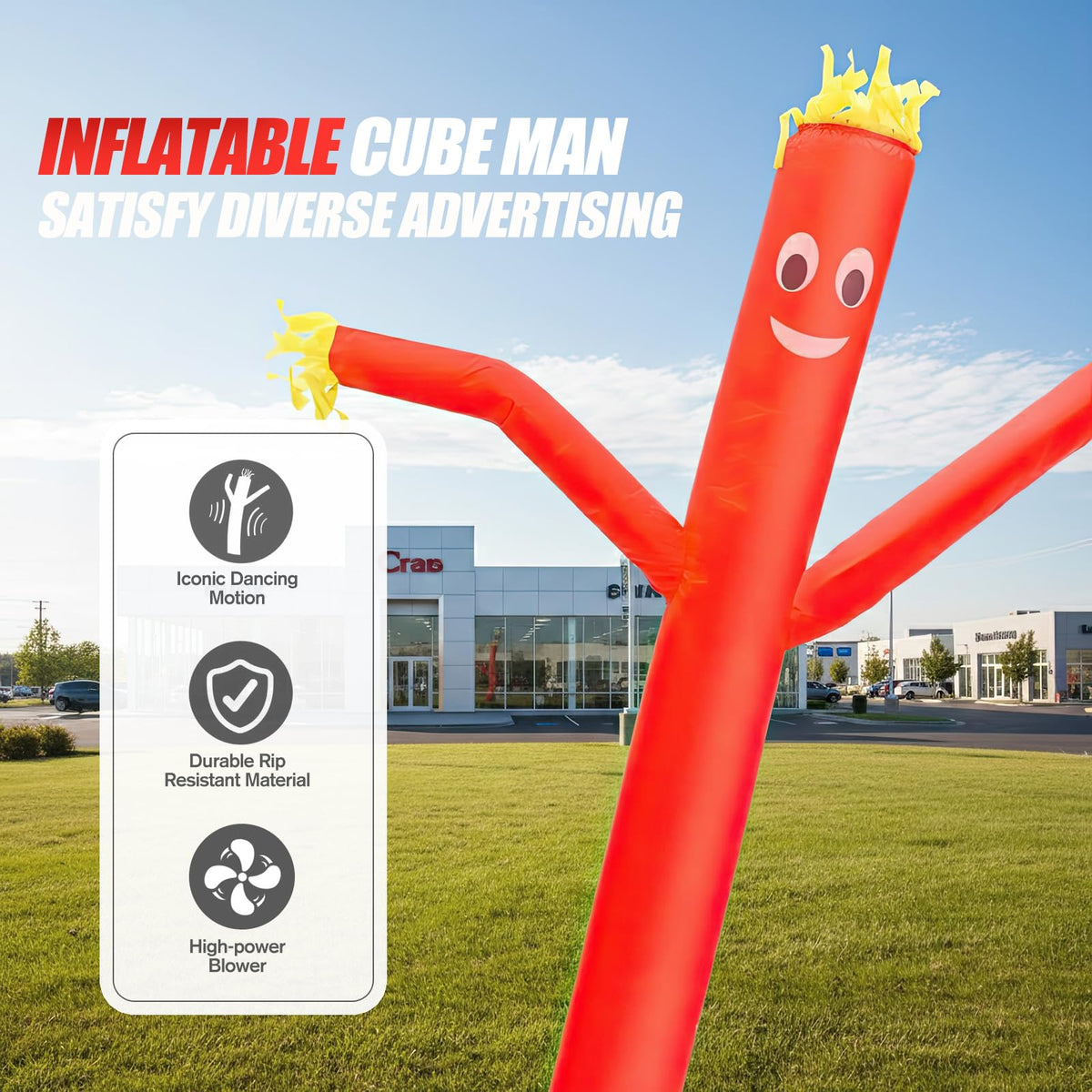 QIZRON waving tube man with lights for evening events