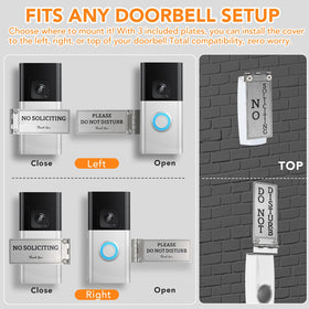 QKJCE doorbell cover front angled view, blends with exterior while preventing accidental rings