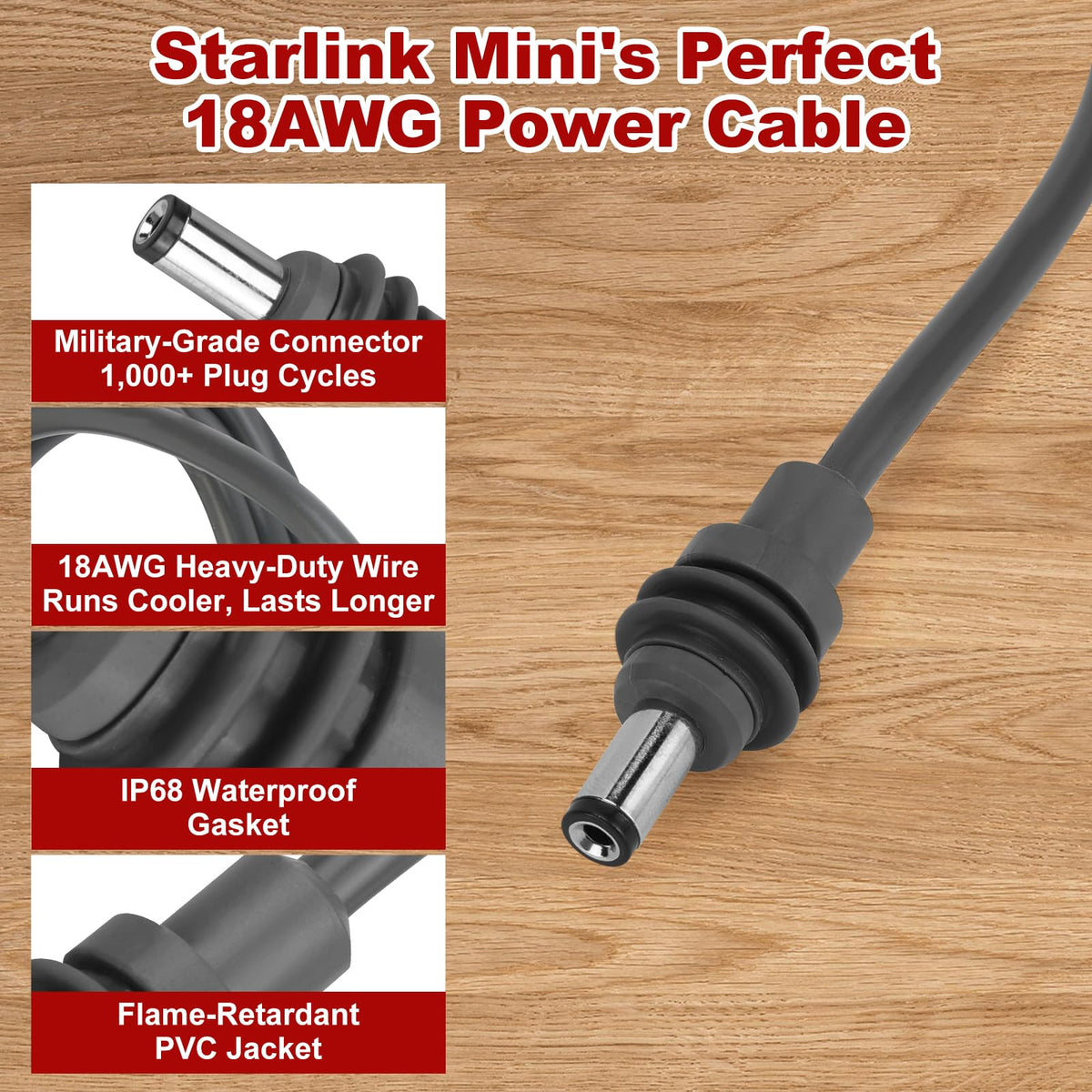 QKJCE Starlink Mini hard-shell case boosts durability against drops and bumps.