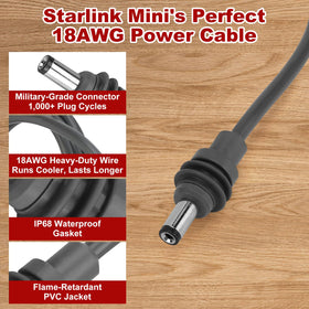 QKJCE Starlink Mini hard-shell case boosts durability against drops and bumps.