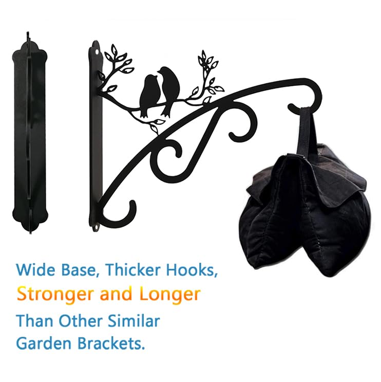 Qktxktzy black finish iron bracket with weatherproof protection