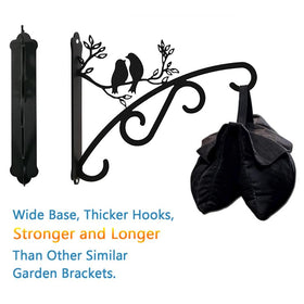 Qktxktzy black finish iron bracket with weatherproof protection