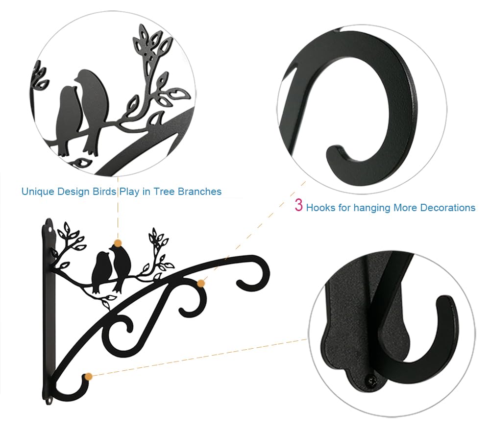 Qktxktzy pack of 2 garden brackets for versatile mounting