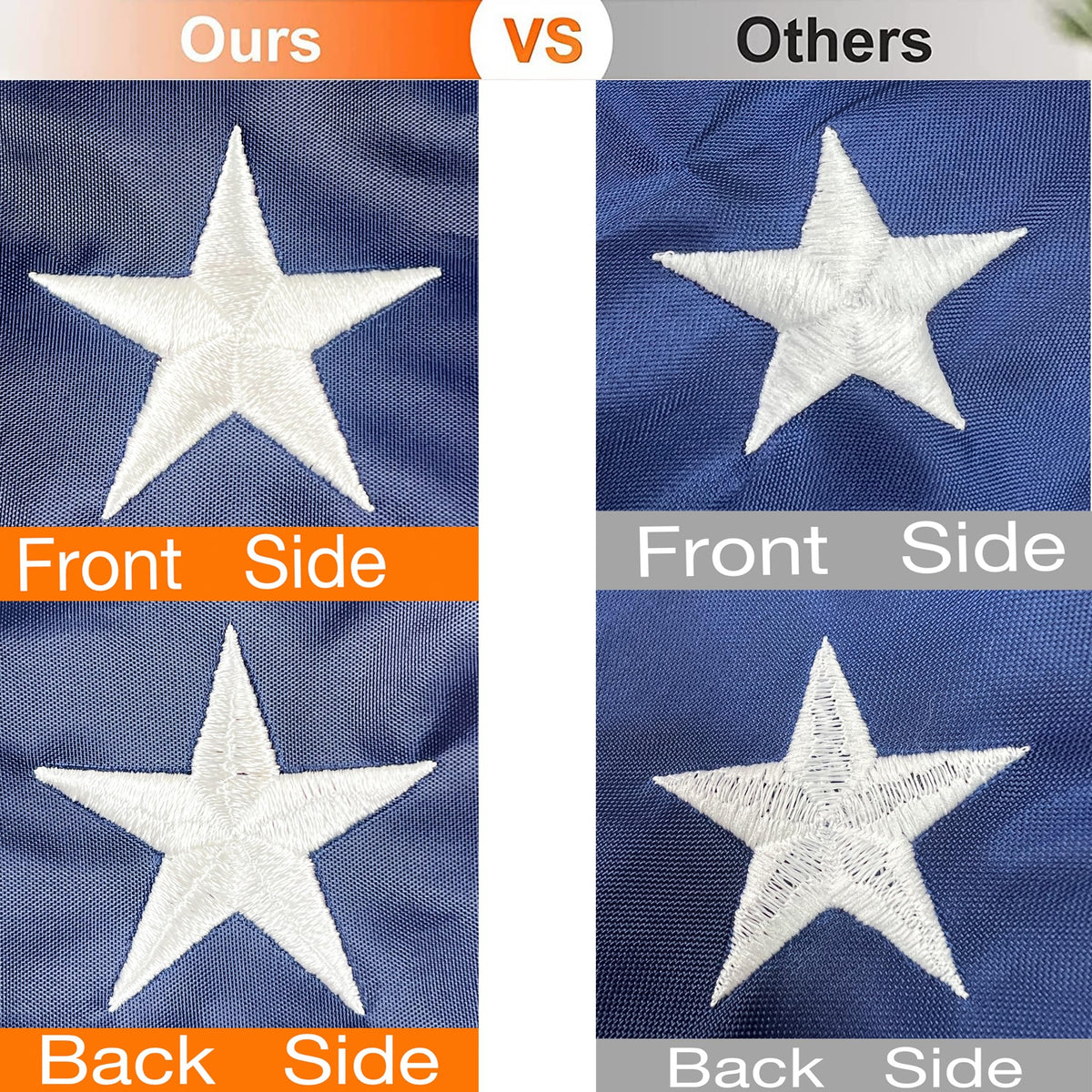 QLASH flag featuring solid brass grommets and reinforced header for secure mounting