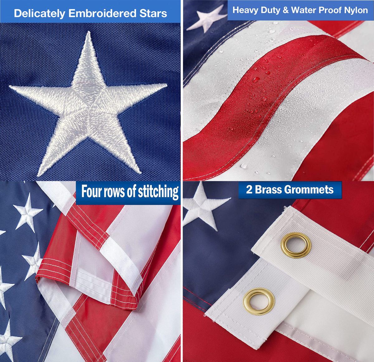 QLASH flag with reinforced fly end for rugged outdoor life