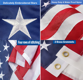 QLASH flag with reinforced fly end for rugged outdoor life