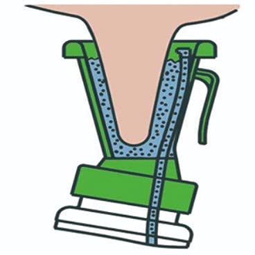 QMARK teat dip cup blue dip transfer action demonstrates easy dip movement.