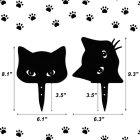 Qmetalart fence-mount silhouette cat attaches to fence or railing with ease.