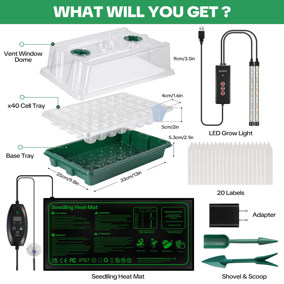 Qmioti indoor gardening setup ready for year-round seed starting