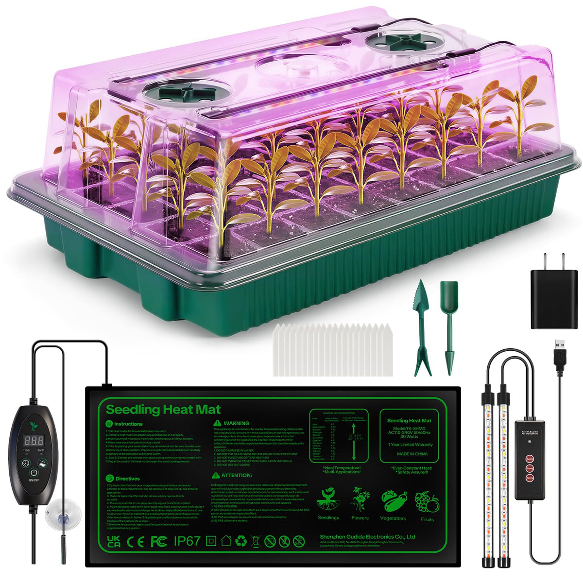 Qmioti seed starter tray 40-cell ready for reliable indoor seed germination