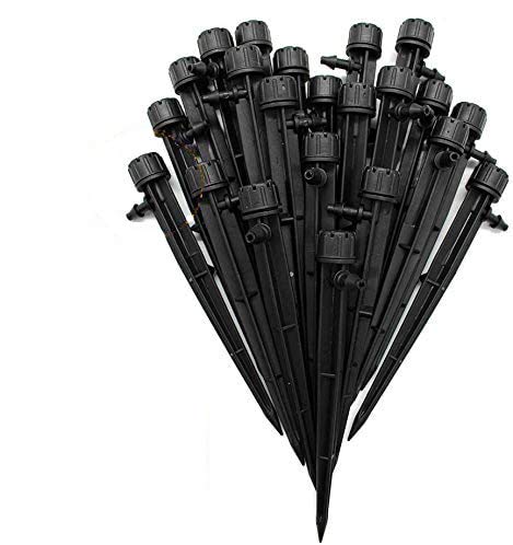 QMOEH adjustable irrigation drippers front view for precise plant watering