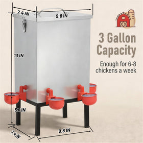 Qnemaei no-spill design keeps coop water clean and waste-free