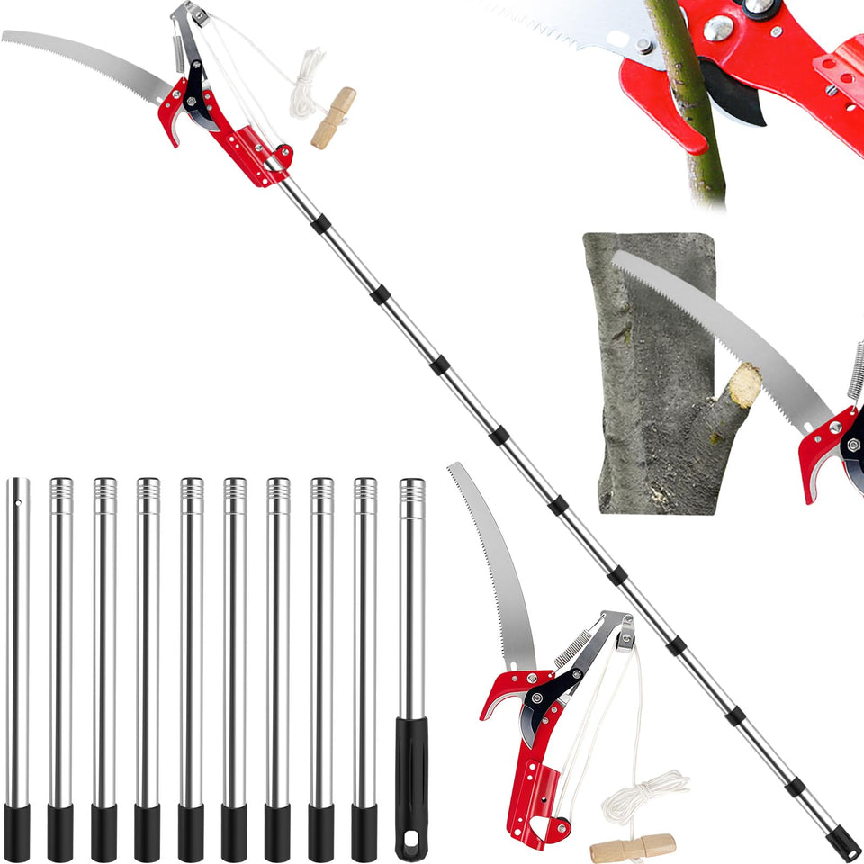 QNFANN 13ft pole saw assembly for easy pruning and maintenance
