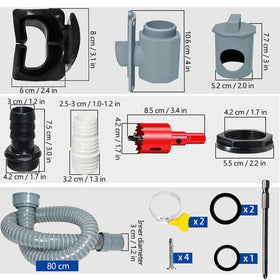 QNFANN Downspout Diverter with Hose Extension enabling flexible irrigation.