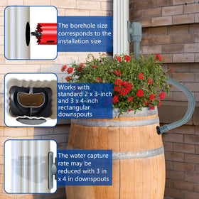 QNFANN Durable PVC build ensures long-lasting outdoor rainwater collection.