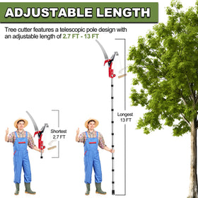 QNFANN telescopic pole extended to reach high branches safely