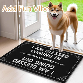 Qnhij Non-slip rubber backing keeps mats secure, minimizing slips.