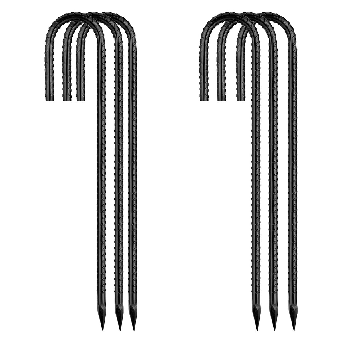 QNLONG 12 inch rebar stake with spiral design for strong ground grip