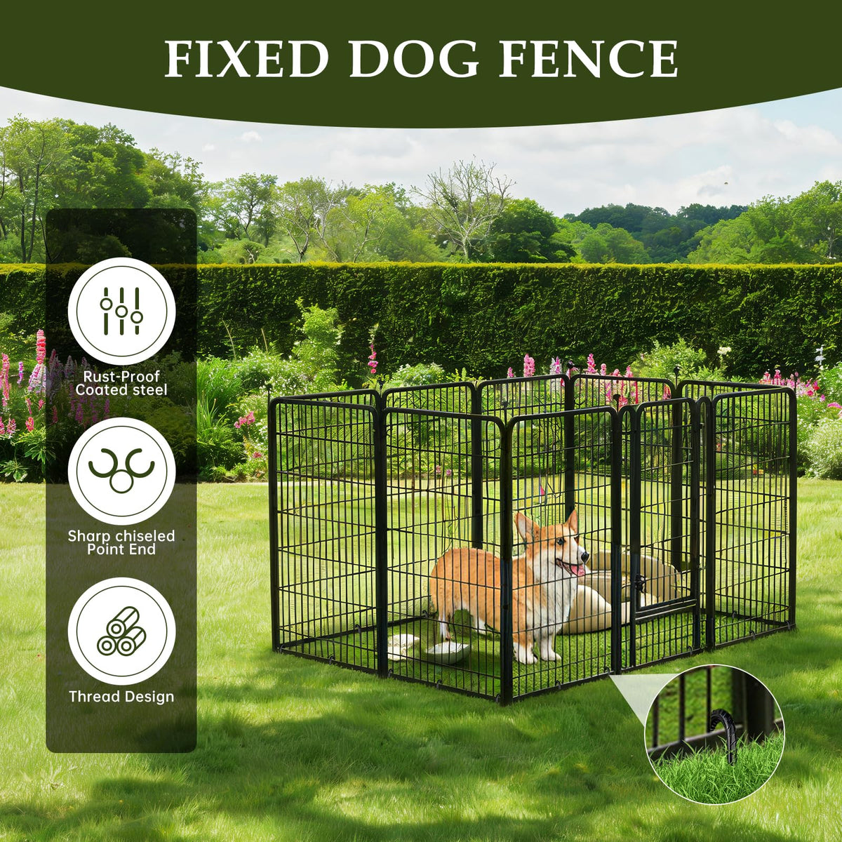 QNLONG anti-rust steel stake ideal for garden and landscape use