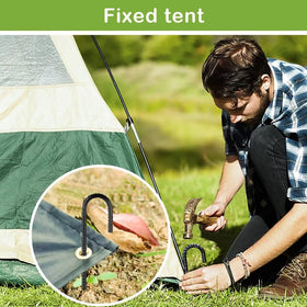 QNLONG Easy-install ground stake enables tool-free setup in minutes.