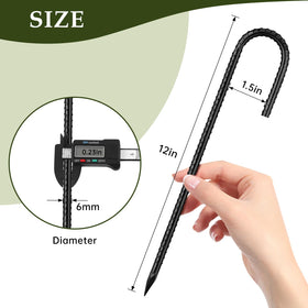 QNLONG J-hook ground stake secures tent with stability