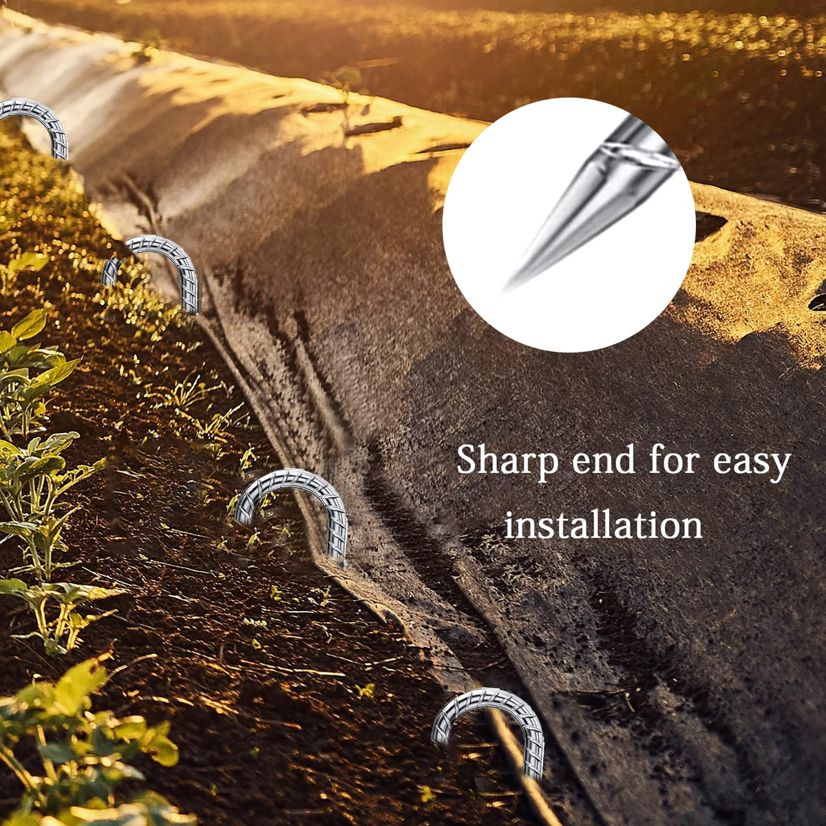 QNLONG J Hook Rebar Stakes stay durable in windy conditions