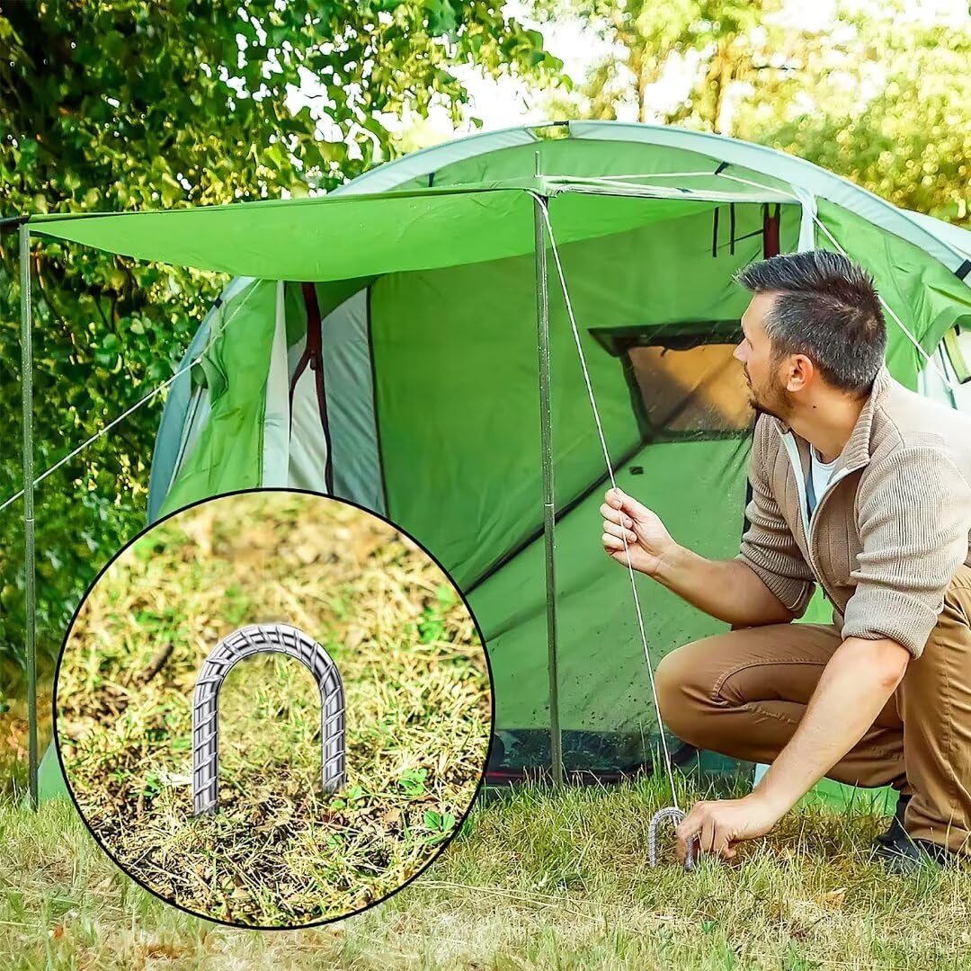 QNLONG Multi-Scene Stake stabilizes tents, fences, and trampolines.