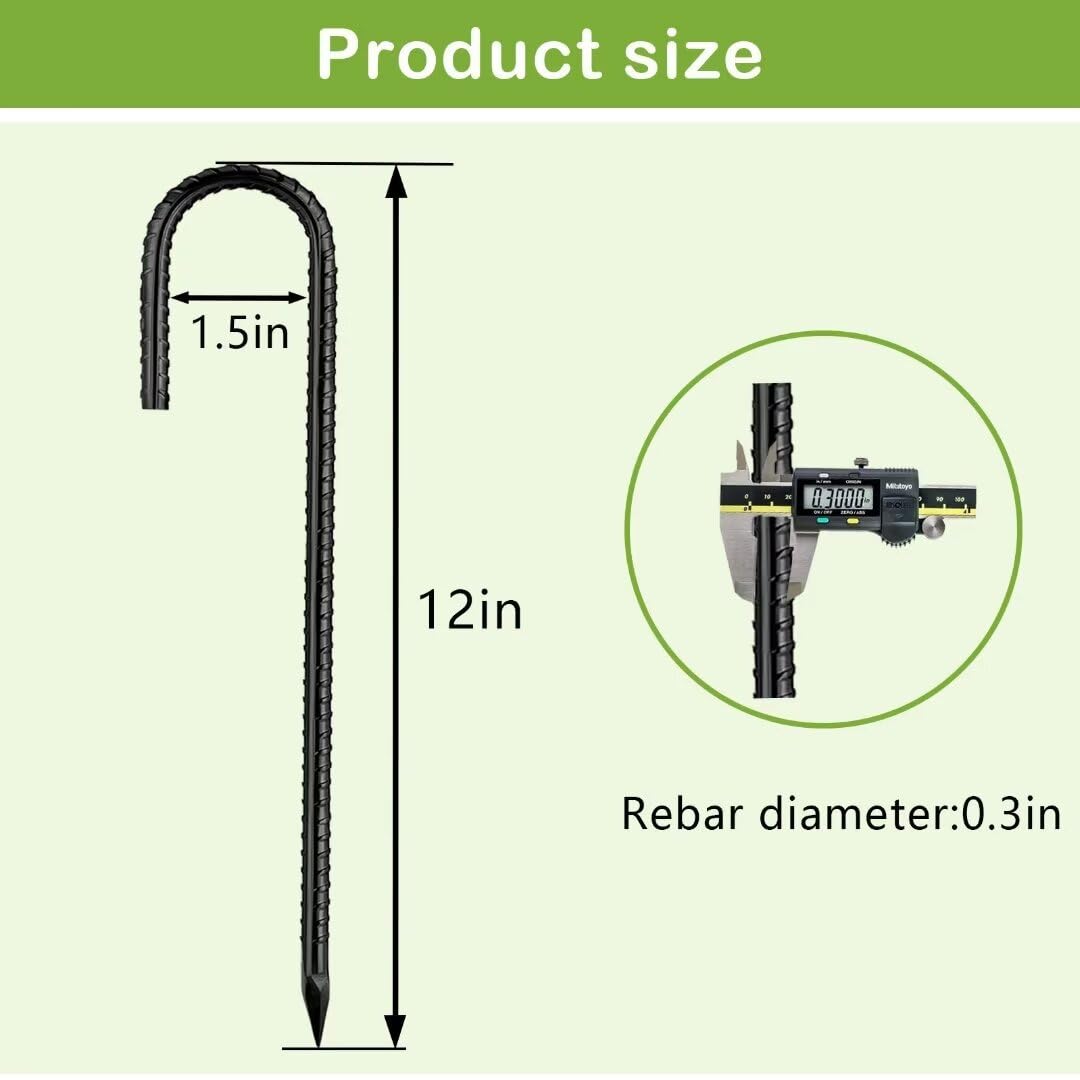 QNLONG Rebar Stake anti-rust coating keeps anchors durable in all seasons.