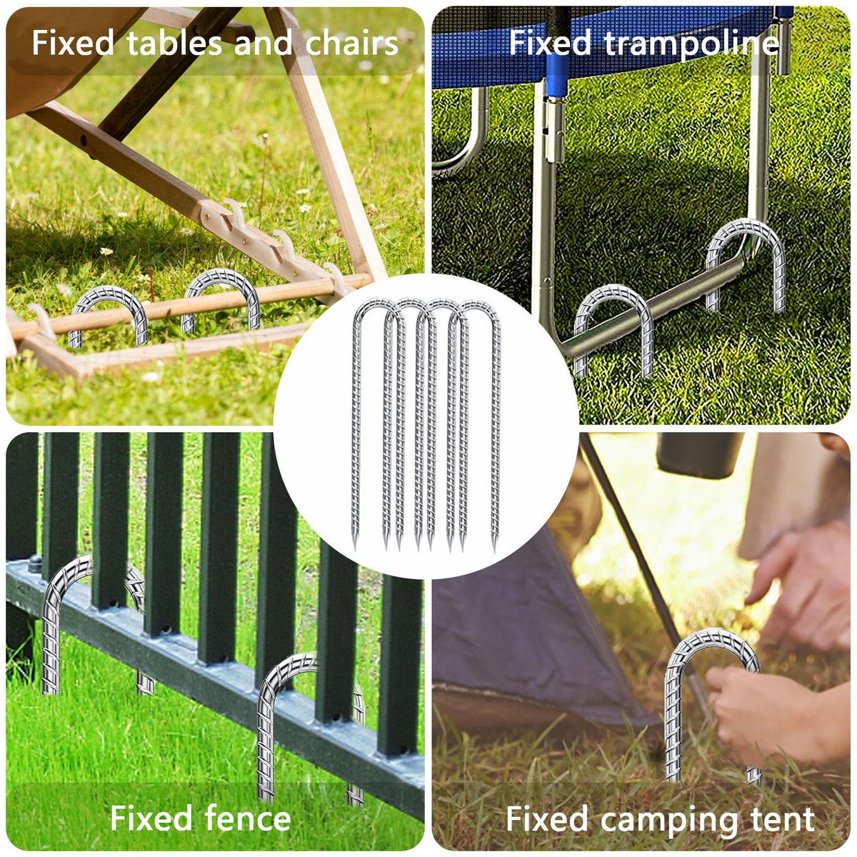QNLONG sharp-ended nails ease ground penetration in hard soil