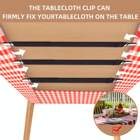 QoeCycth elastic-strap tablecloth clip adjusts to different tablecloth thicknesses
