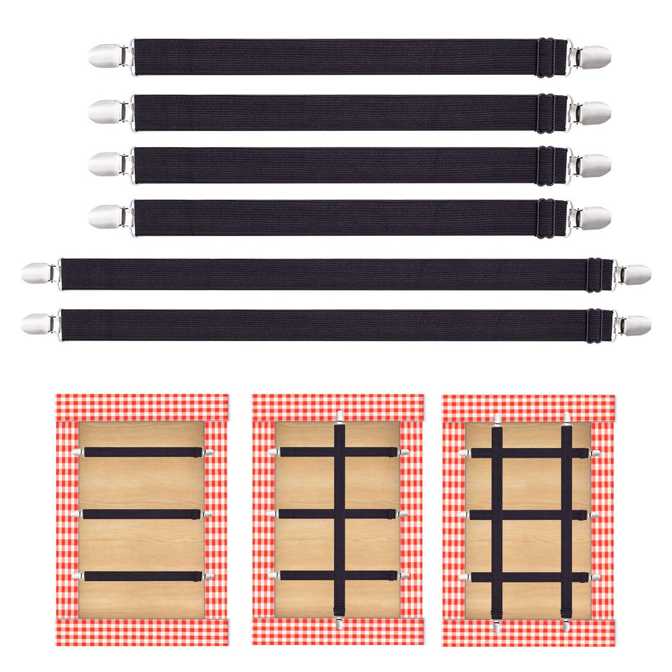 QoeCycth hidden-strap tablecloth clip keeps cloth flat on windy outdoor tables