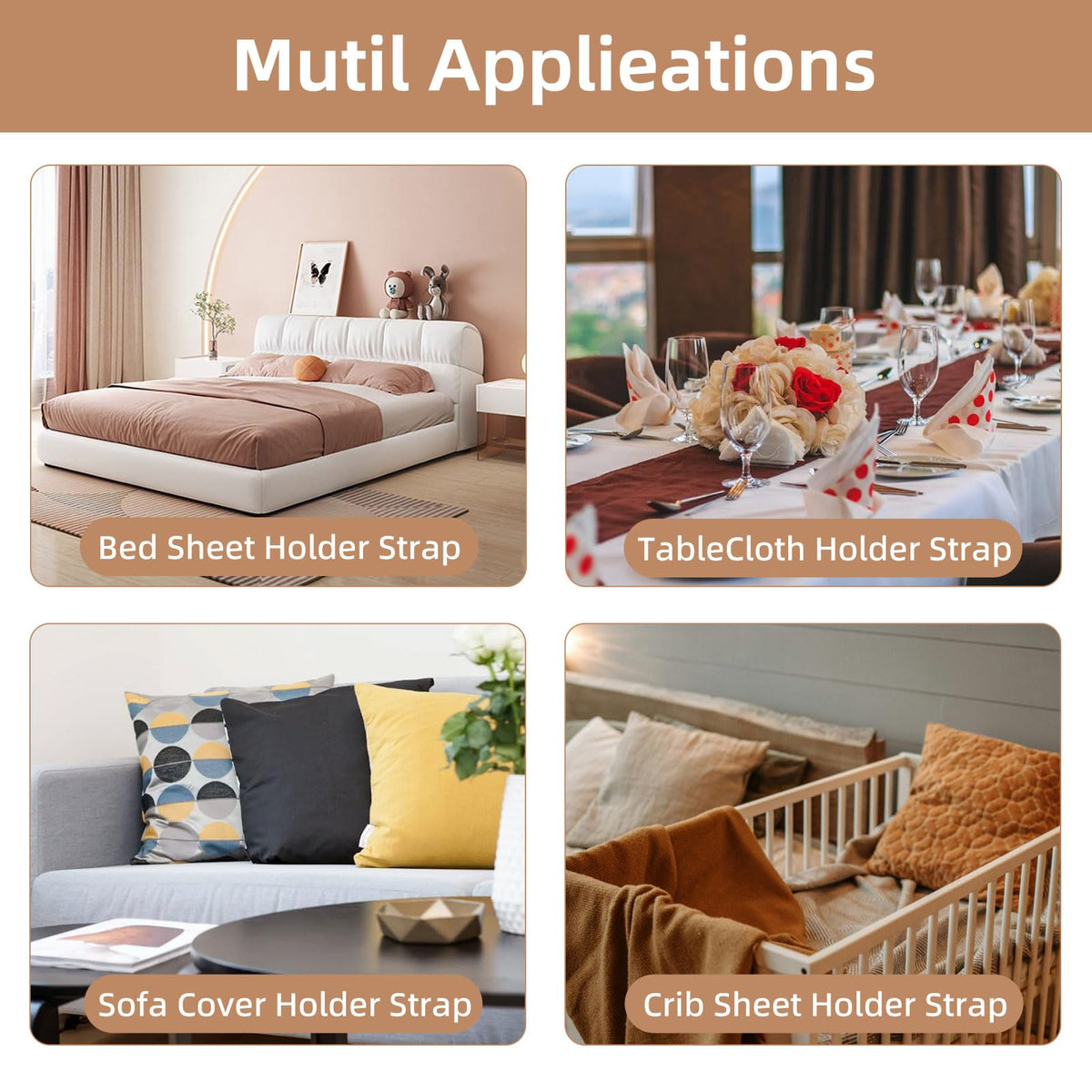 QoeCycth multi-use tablecloth clip fixes bedsheets and sofa covers