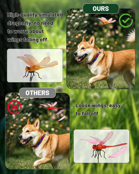 QOJH dragonfly clip in green attached to backpack for outdoor use