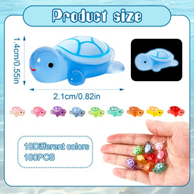 Qoncosy colorful resin turtles ideal for cake toppers and party displays.