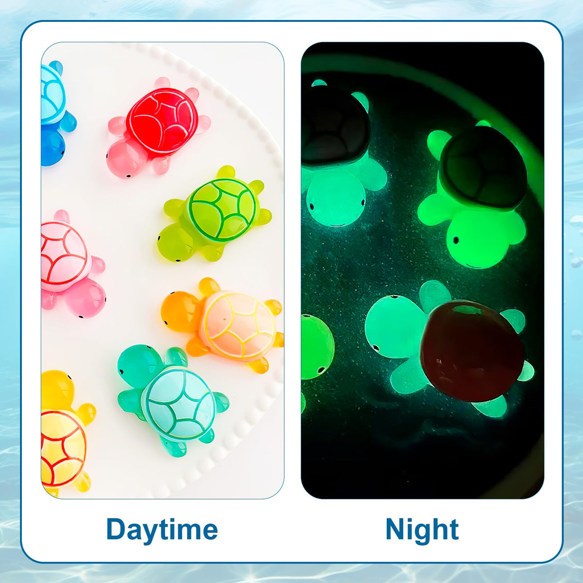 Qoncosy resin turtle figures sized 0.8 inches for tiny terrarium accents.