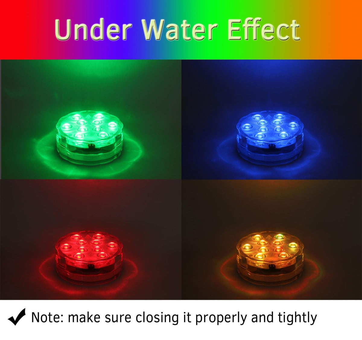 Qoolife pool light 2.7-inch diameter for tight installations