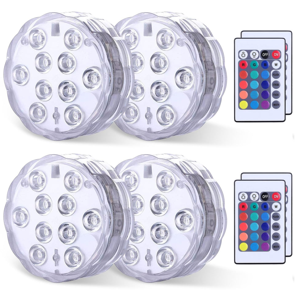 Qoolife submersible LED light with remote for versatile water décor