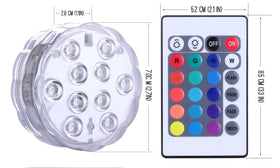 Qoolife LED light remote control enables easy dimming and on/off in spa settings.