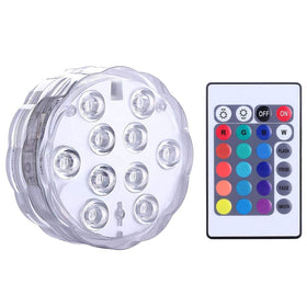 Qoolife submersible LED light with remote for pool ambience