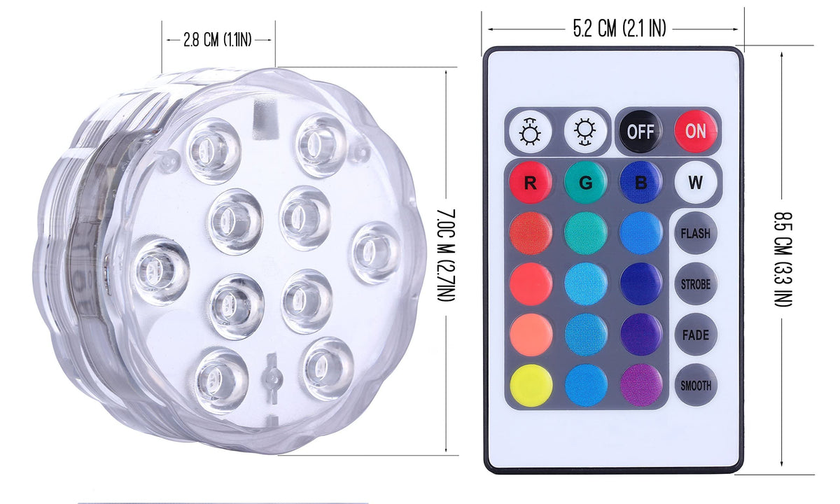 Qoolife waterproof underwater light for ponds and aquariums