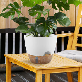 QRRICA 9-inch planter features deep reservoir and drainage