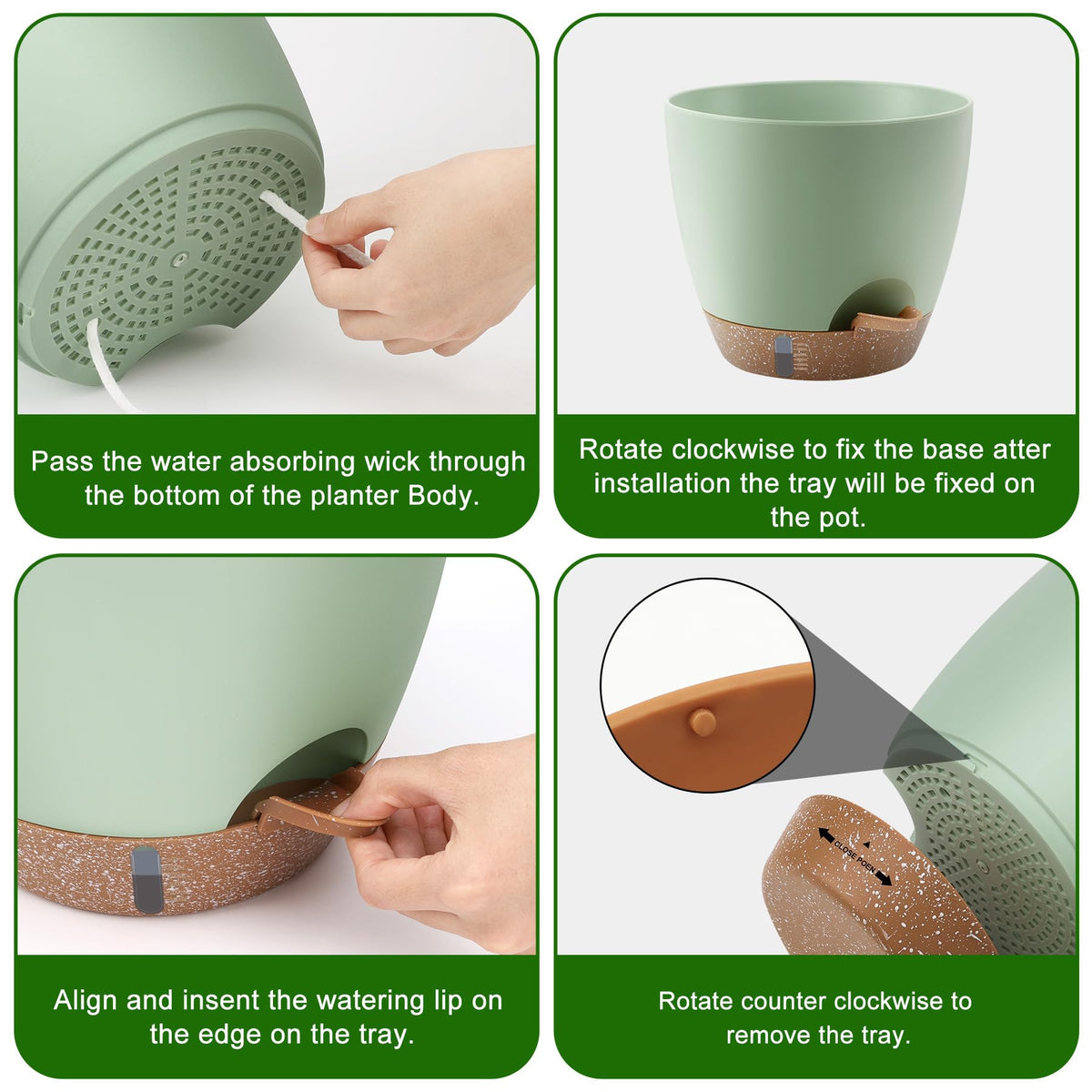 QRRICA matte-finish planter complements modern interiors